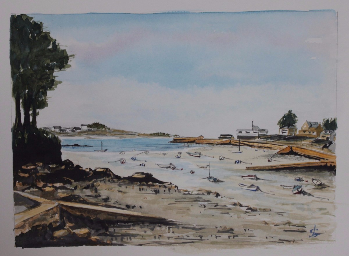 Marée basse à Portsall... - Portsall - 2017 - 23x30cm